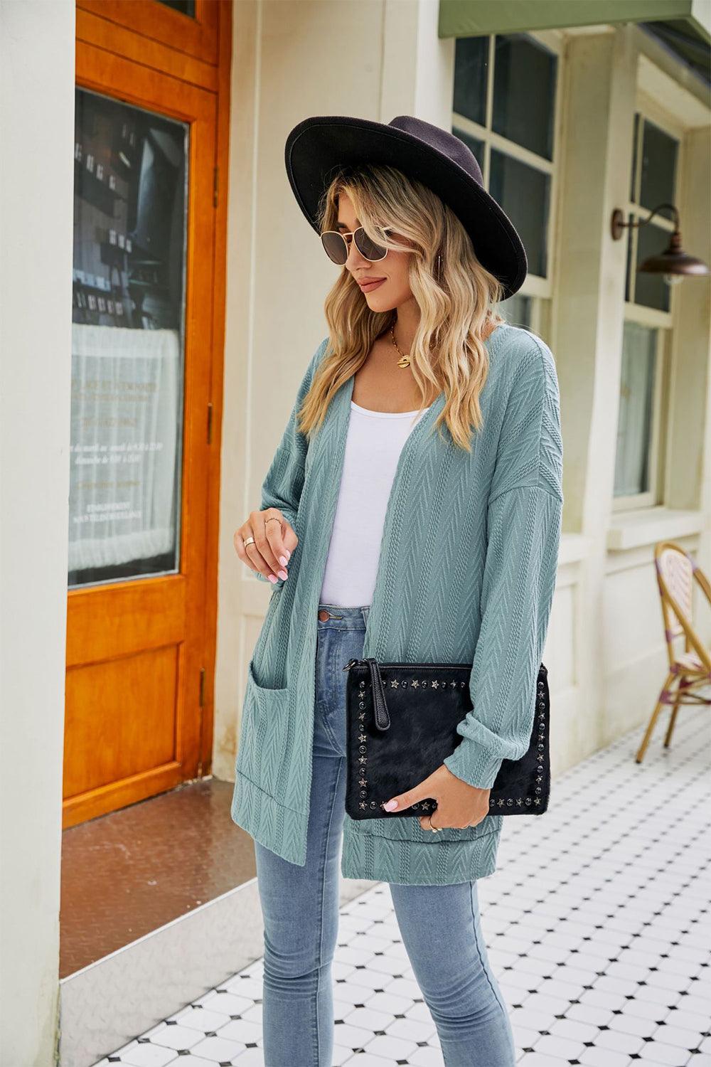 Long Sleeve Pocketed Cardigan