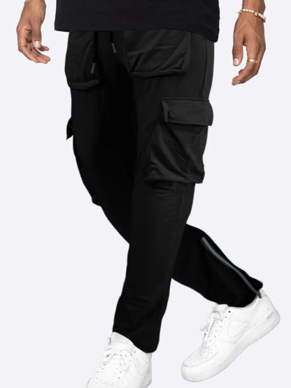 Men's Plus Size Solid Cargo Pants
