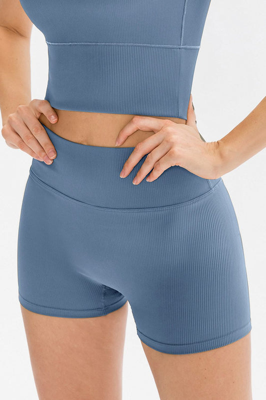 Slim Fit Wide Waistband Sports Shorts Carauana Store