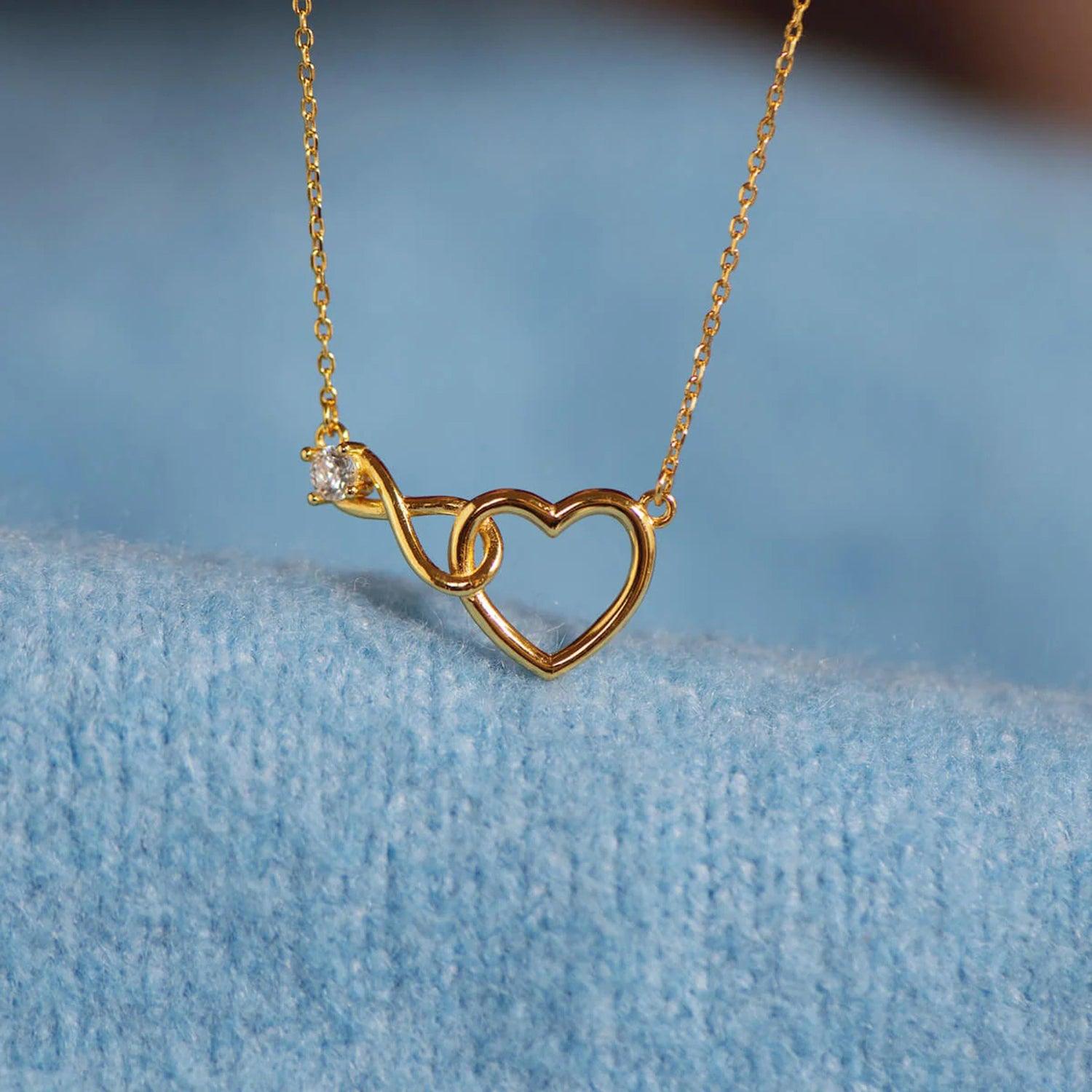 Heart Shape Zircon 18K Gold-Plated Necklace