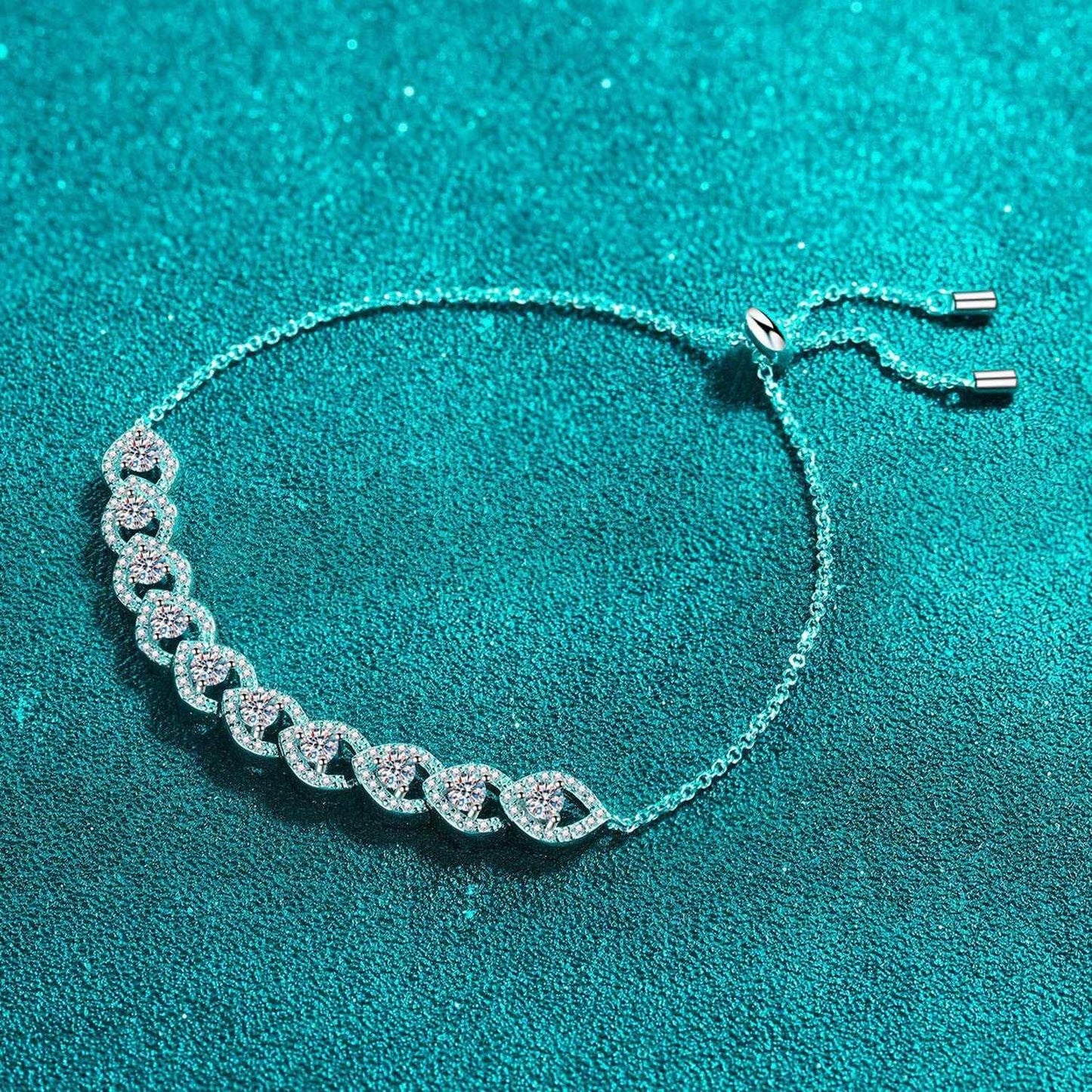 1 Carat Moissanite 925 Sterling Silver Bracelet