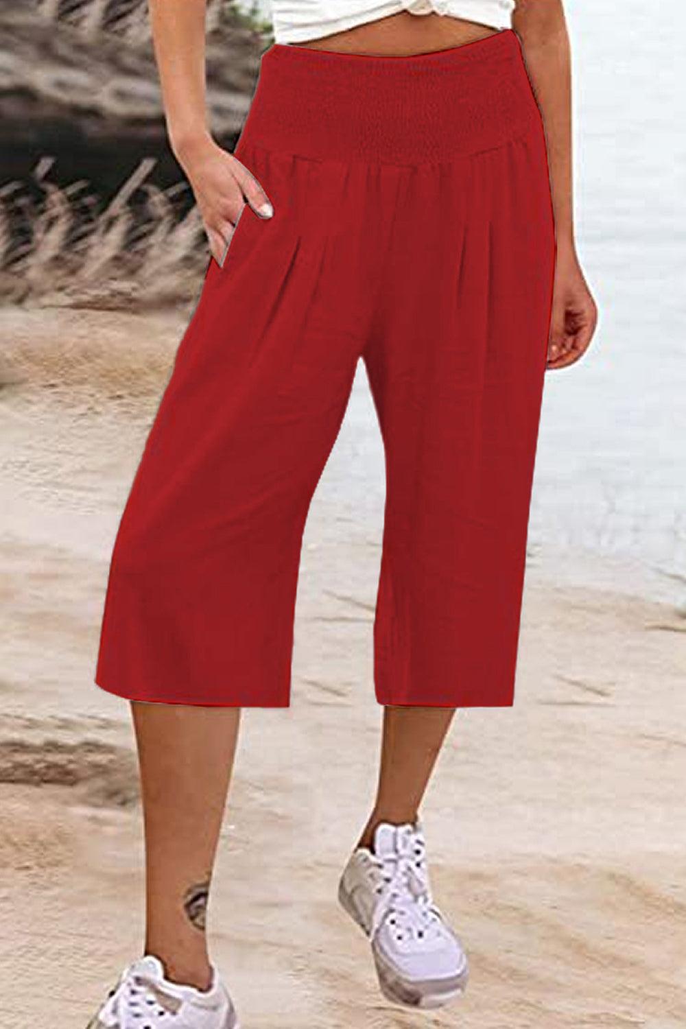 Pocketed High Waist Pants