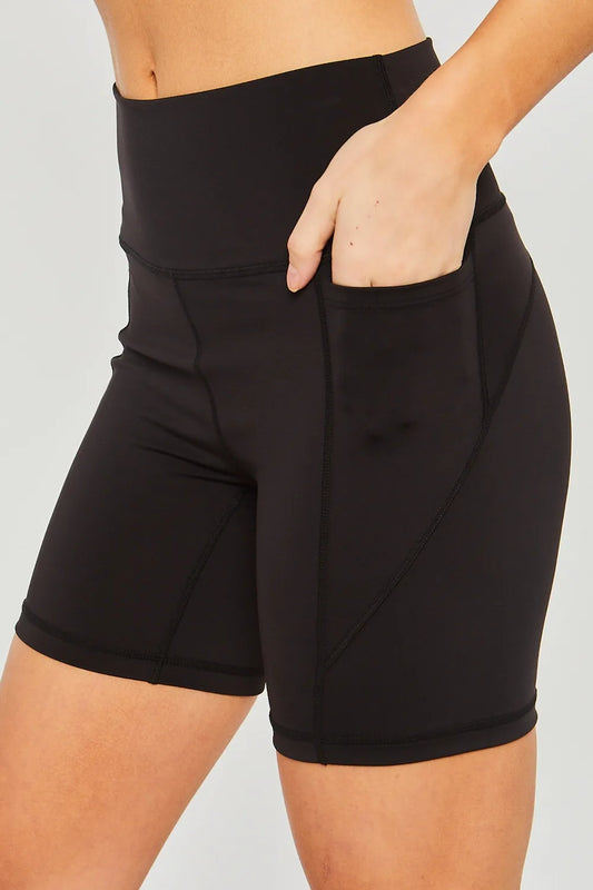 Love Tree High Waist Seam Detail Active Shorts Carauana Store
