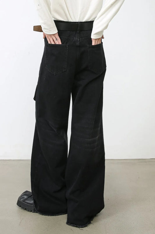 Men's Wide Leg Jeans with Pockets Carauana Store