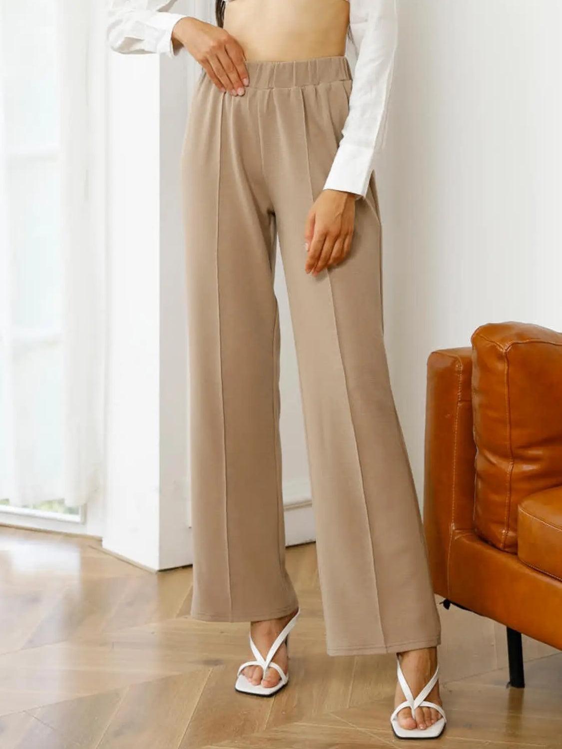 High Waist Straight Pants