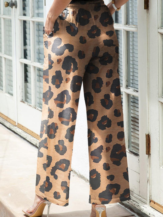 Leopard Wide Leg Pants Carauana Store