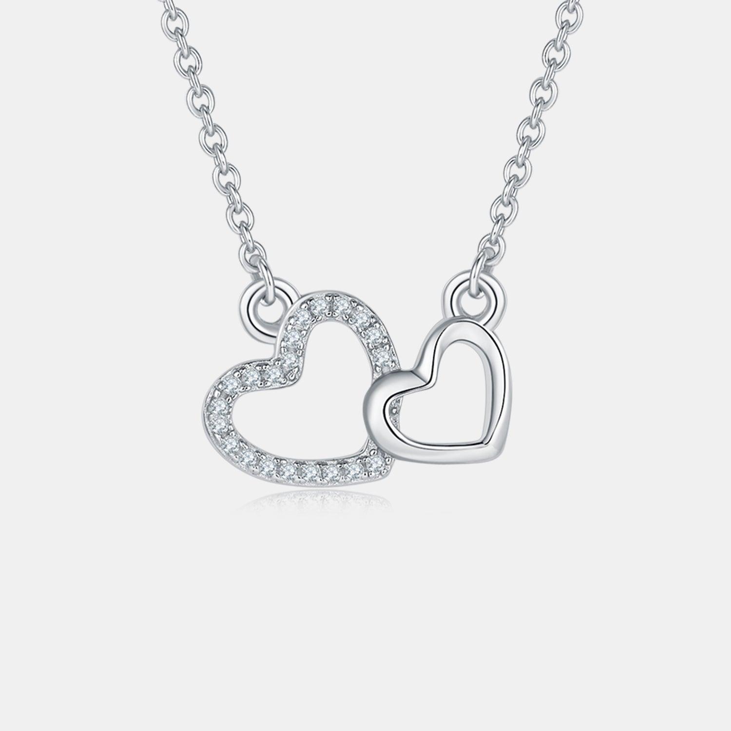 Moissanite 925 Sterling Silver Heart Necklace