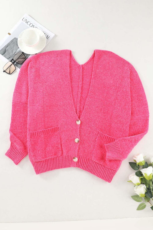 Button Down Cardigan with Pockets Carauana Store