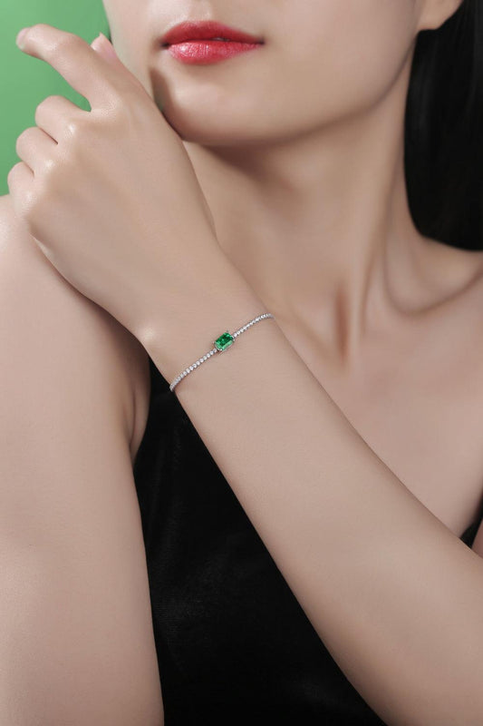 Adored 1 Carat Lab-Grown Emerald Bracelet Carauana Store