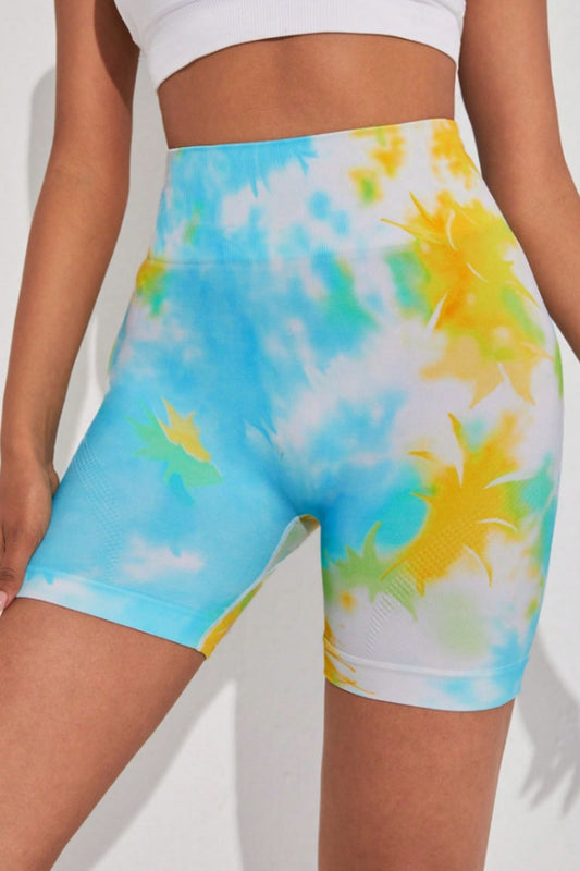 Tie-Dye Wide Waistband Sports Shorts Carauana Store