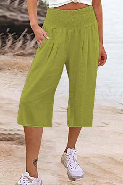 Pocketed High Waist Pants