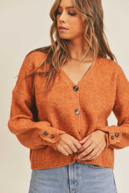 MABLE Long Sleeve Button Down Sweater Cardigan Carauana Store