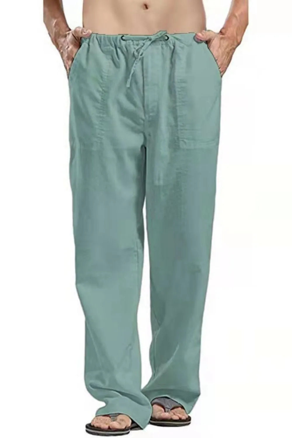 Men's Full Size Drawsrting Straight Leg Pants Plus Size Carauana Store