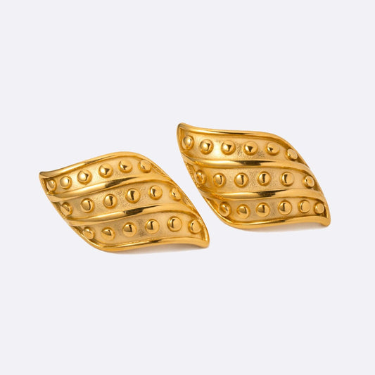 18K Gold-Plated Stainless Steel Stud Earrings Carauana Store