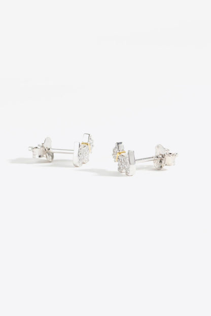 Puppy Zircon 925 Sterling Silver Stud Earrings