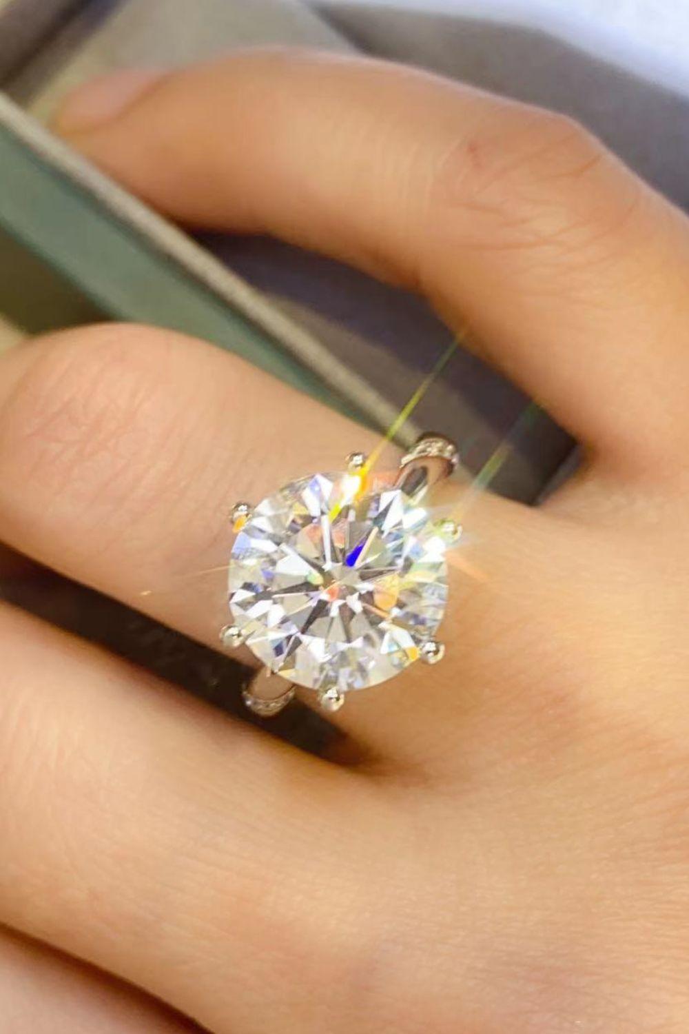 5 Carat Moissanite 6-Prong Ring