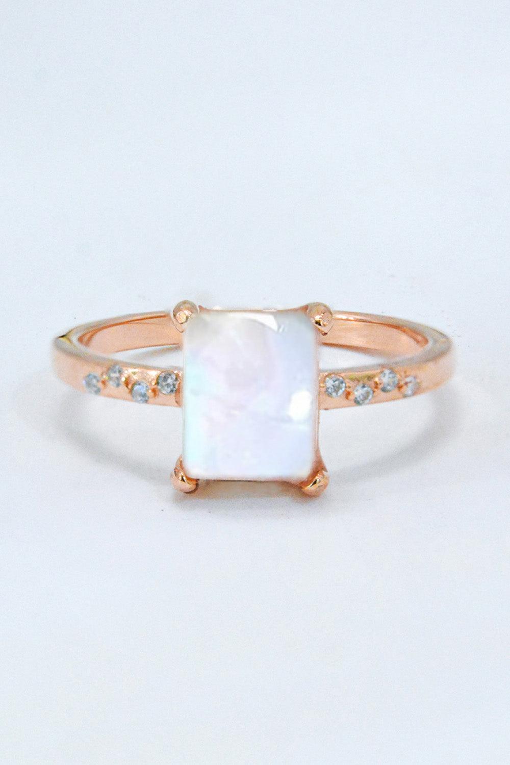 Square Moonstone Ring