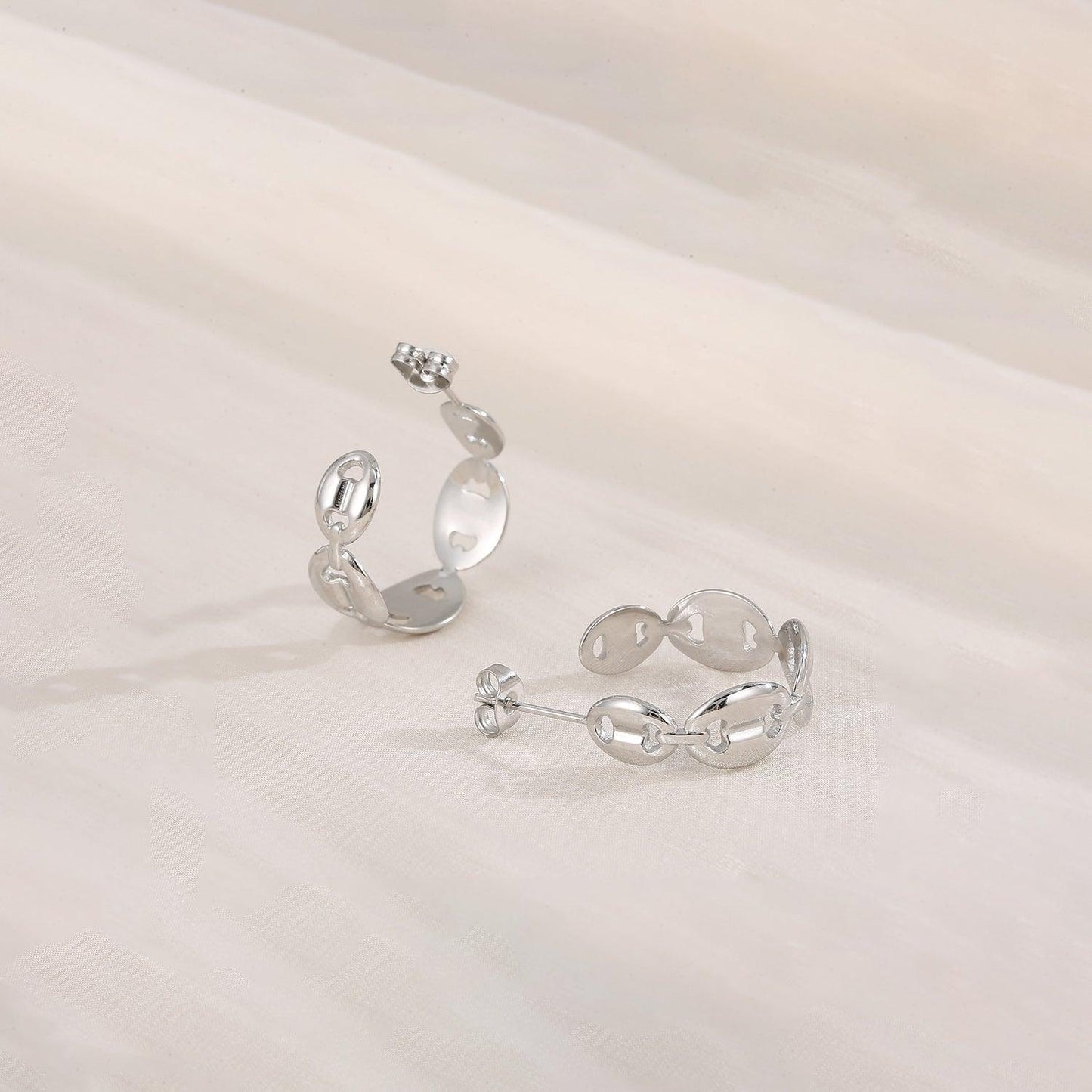 Stainless Steel C-Hoop Earrings