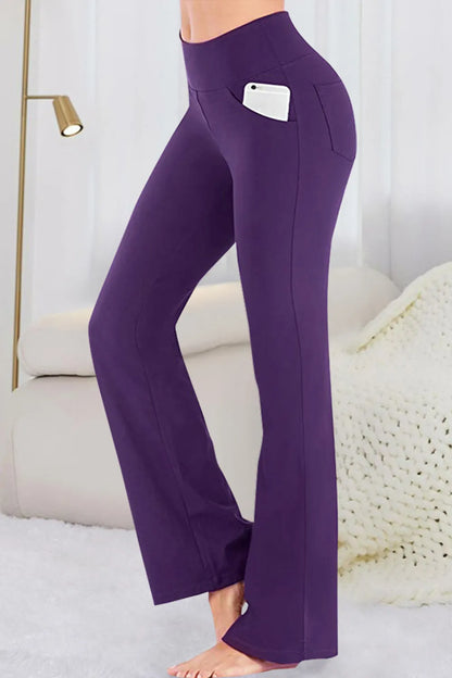 Pocketed High Waist Active Pants Carauana Store