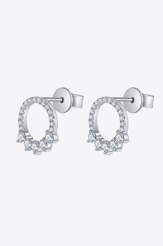 Moissanite Platinum-Plated Earrings Carauana Store