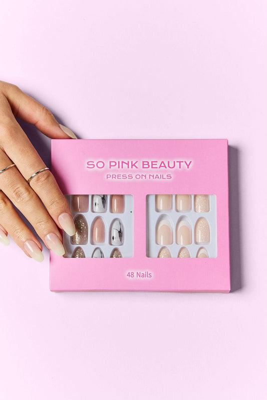SO PINK BEAUTY Press On Nails 2 Packs Carauana Store