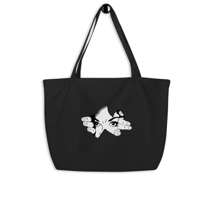 CARAUANA Large organic tote bag Black