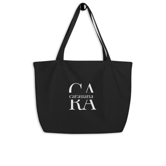 CARAUANA Large organic tote bag Black Carauana Store