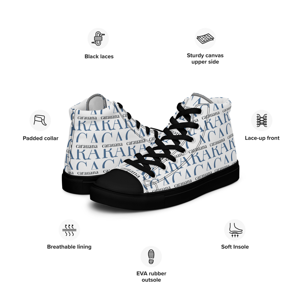 CARAUANA Fashionable high top canvas black ladies Carauana Store