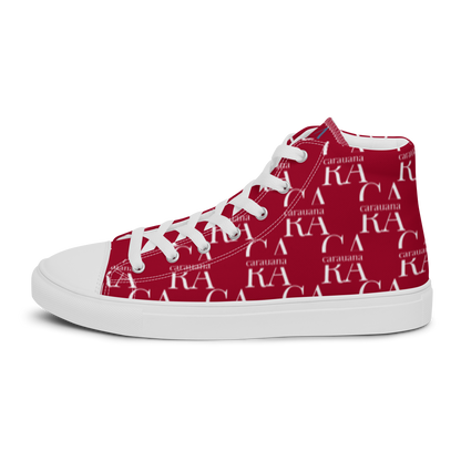 womens-high-top-canvas-shoes-RED