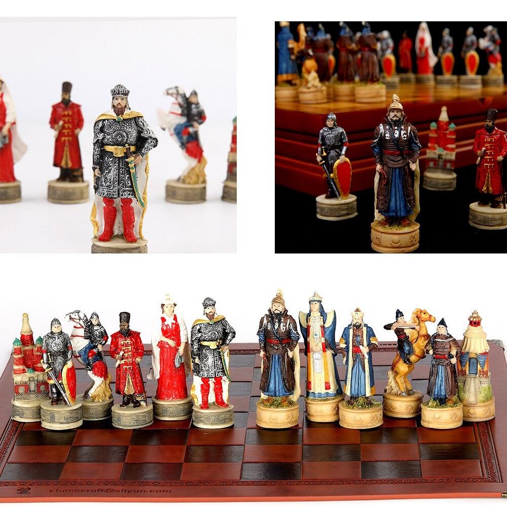 Chess Desktop Intelligence Game Movie Theme Toy Luxury Knight Hand-painted