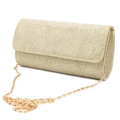 Women Evening Party Bag Formal Clutch Bag Glitter Wallet Chain Bag